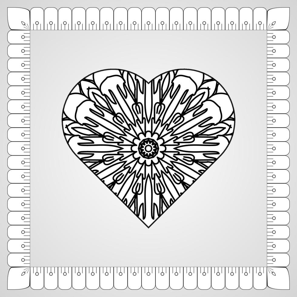 Circular pattern in the form of mandala with flower for henna mandala tattoo decoration vector