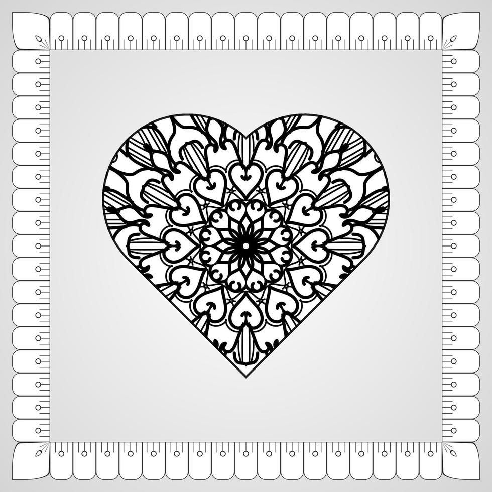 Circular pattern in the form of mandala with flower for henna mandala tattoo decoration vector