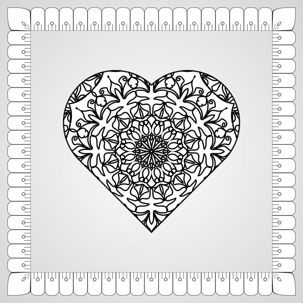 Circular pattern in the form of mandala with flower for henna mandala tattoo decoration vector