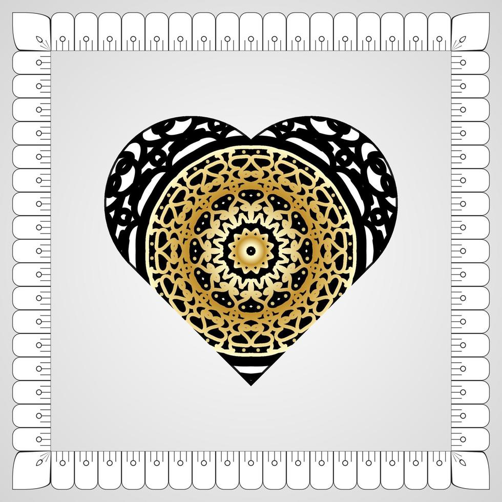 Circular pattern in the form of mandala with flower for henna mandala tattoo decoration vector