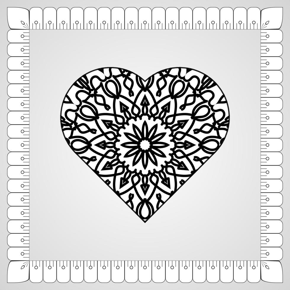 Circular pattern in the form of mandala with flower for henna mandala tattoo decoration vector