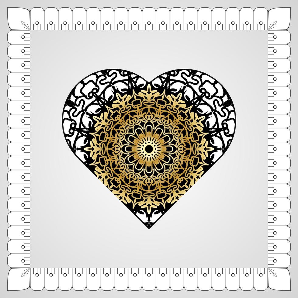 Circular pattern in the form of mandala with flower for henna mandala tattoo decoration vector
