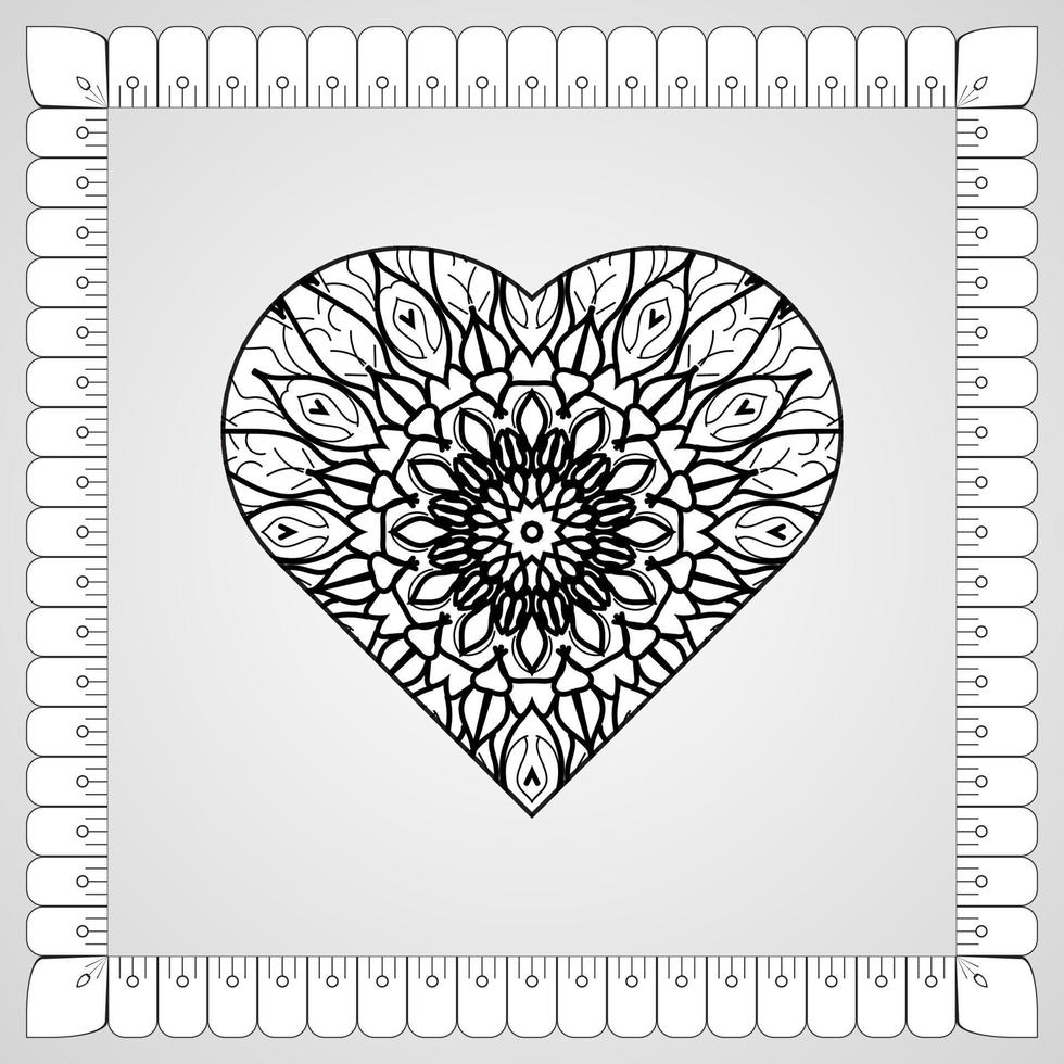 Circular pattern in the form of mandala with flower for henna mandala tattoo decoration vector