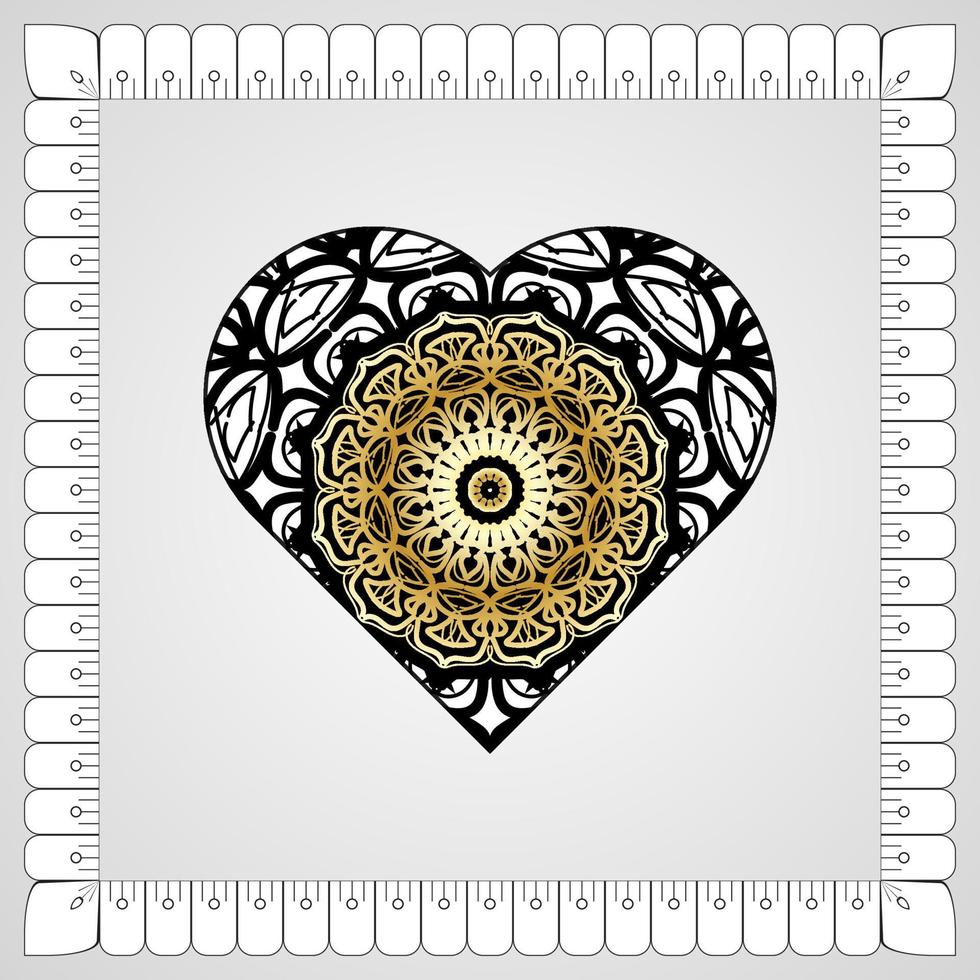 Circular pattern in the form of mandala with flower for henna mandala tattoo decoration vector