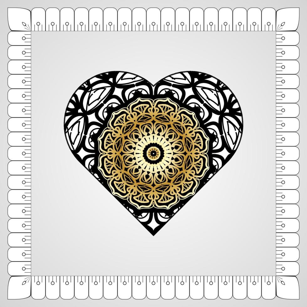 Circular pattern in the form of mandala with flower for henna mandala tattoo decoration vector