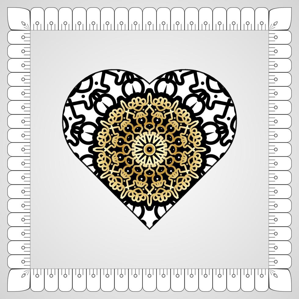 Circular pattern in the form of mandala with flower for henna mandala tattoo decoration vector