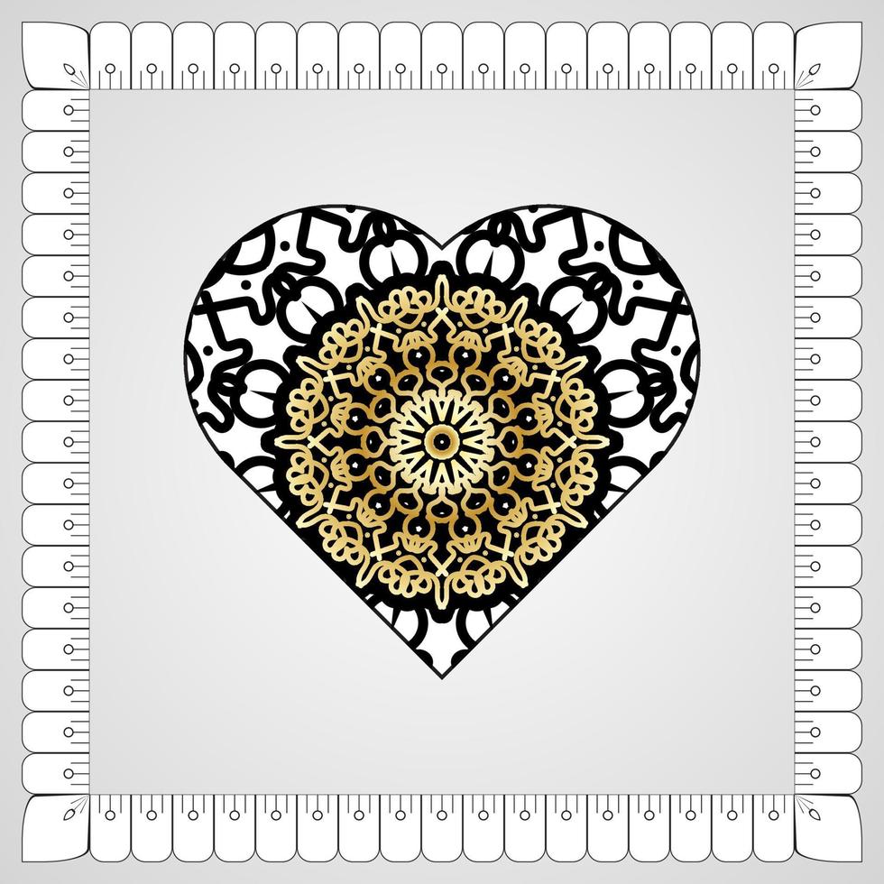 Circular pattern in the form of mandala with flower for henna mandala tattoo decoration vector