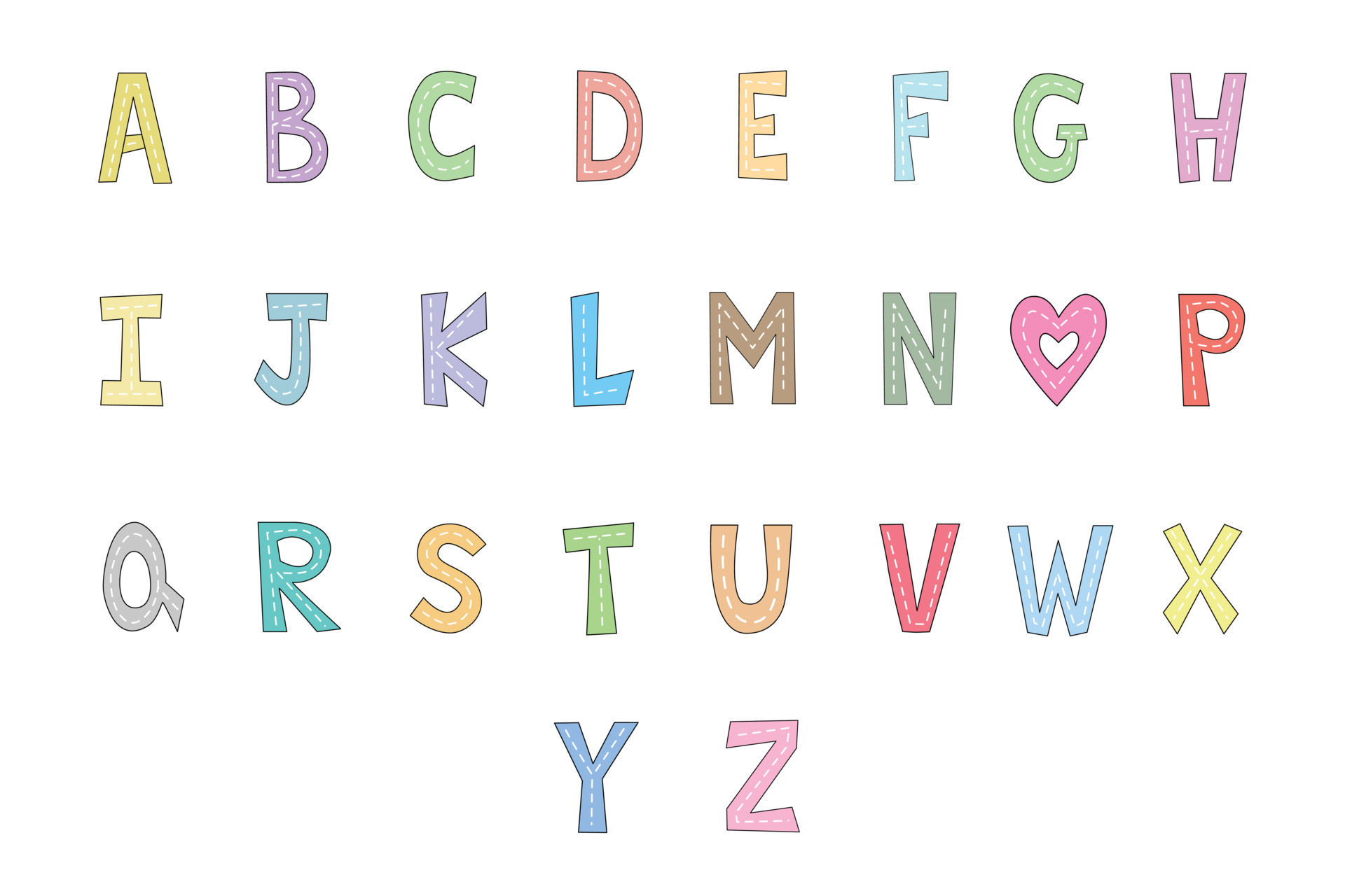 Alphabet Sticker Vector Icons, and for Free Download