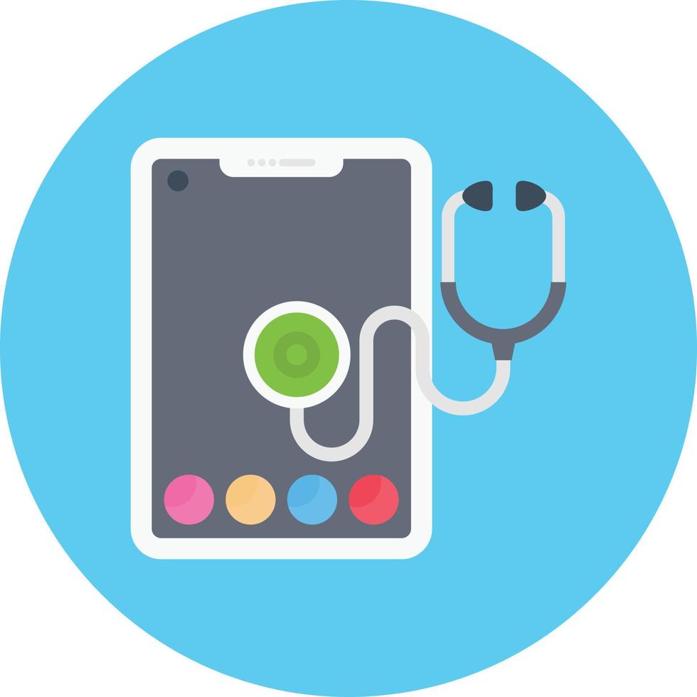 phone health check Vector illustration on a transparent background.  Premium quality symbols. Vector flat icon for concept and graphic design.