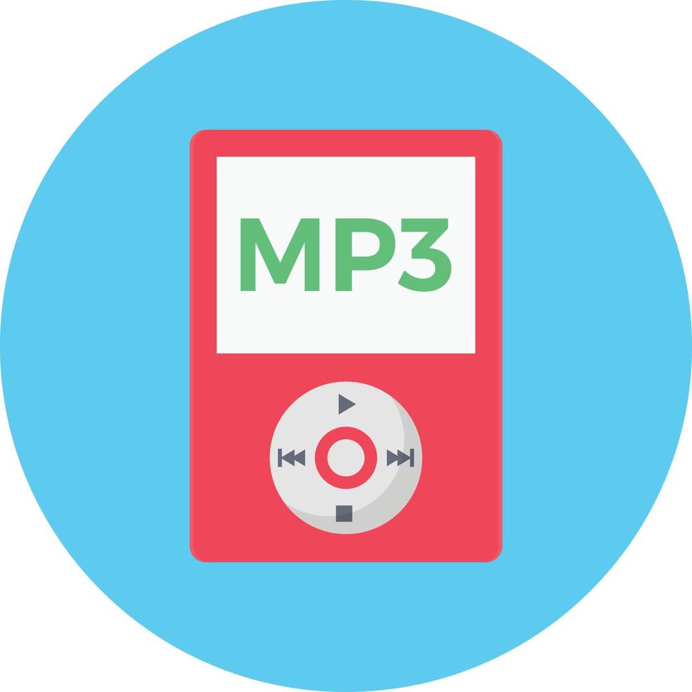 Ilustración de vector de reproductor de mp3 sobre un fondo transparente. símbolos de primera calidad. icono plano de línea vectorial para concepto y diseño gráfico.