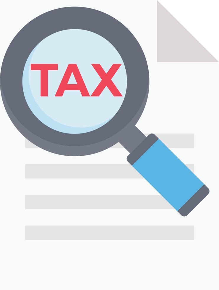 tax invoice search Vector illustration on a transparent background.  Premium quality symbols. Vector line flat icon for concept and graphic design.