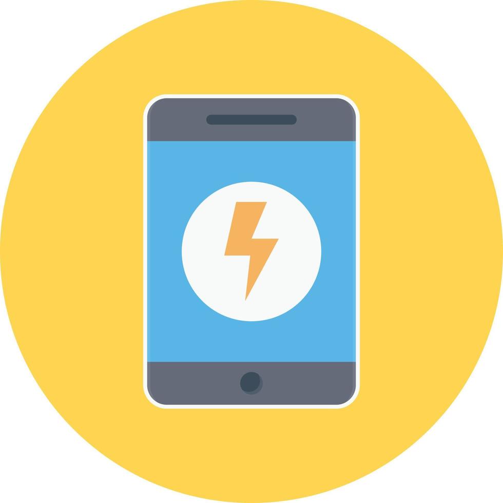 mobile power Vector illustration on a transparent background.  Premium quality symbols. Vector flat icon for concept and graphic design.