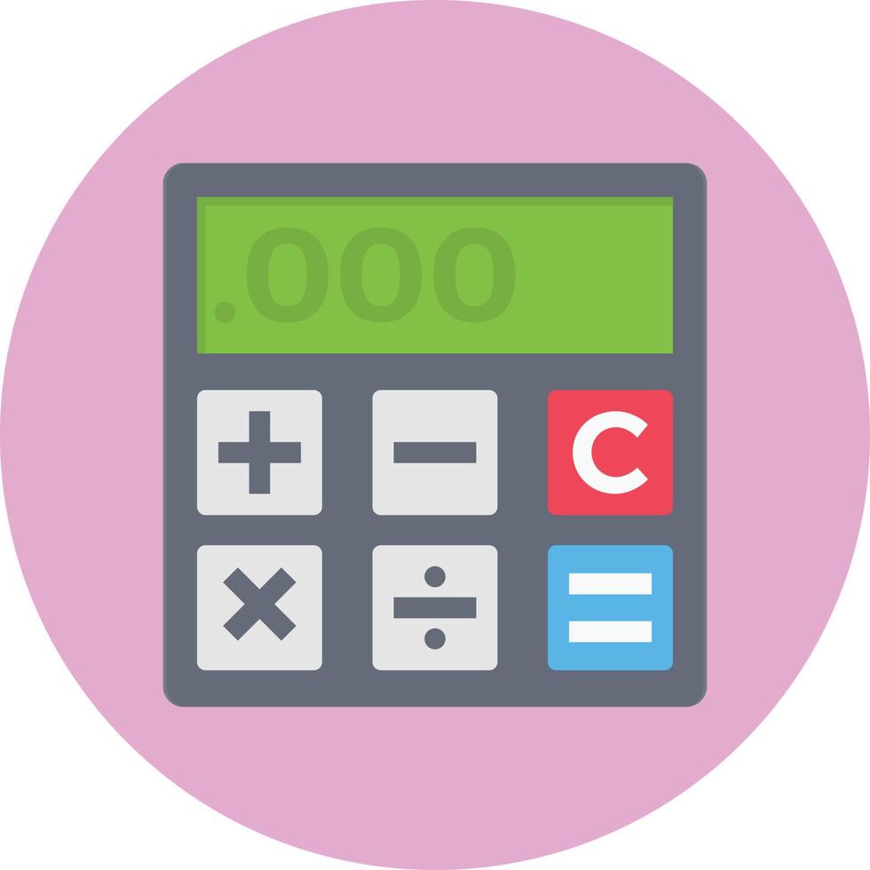 Calculator Vector illustration on a transparent background.  Premium quality symbols. Vector line flat icon for concept and graphic design.