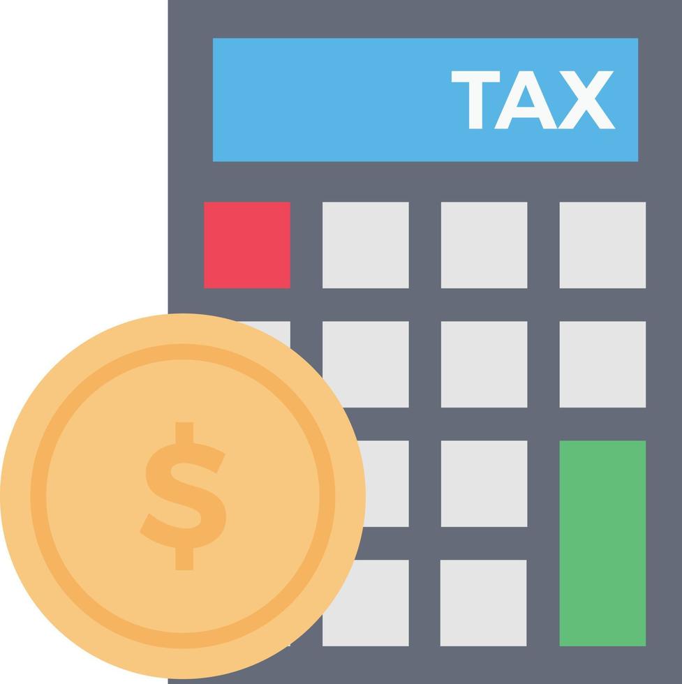 tax payment calculate Vector illustration on a transparent background.  Premium quality symbols. Vector line flat icon for concept and graphic design.