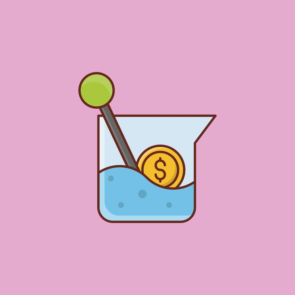 ganar dinero ilustración vectorial sobre un fondo transparente. símbolos de primera calidad. icono de vector plano para concepto y diseño gráfico.