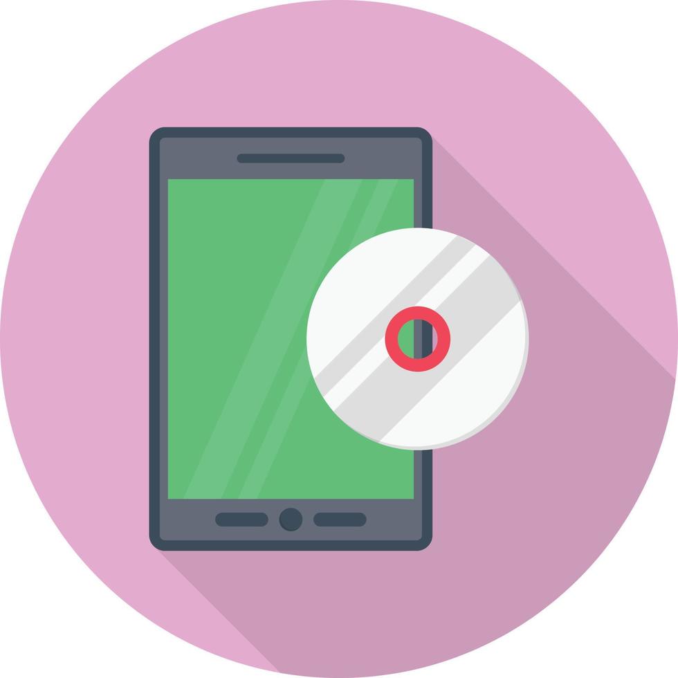 phone disc Vector illustration on a transparent background.  Premium quality symbols. Vector flat icon for concept and graphic design.