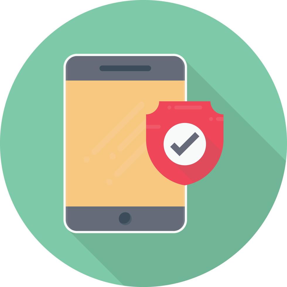mobile protection Vector illustration on a transparent background.  Premium quality symbols. Vector flat icon for concept and graphic design.