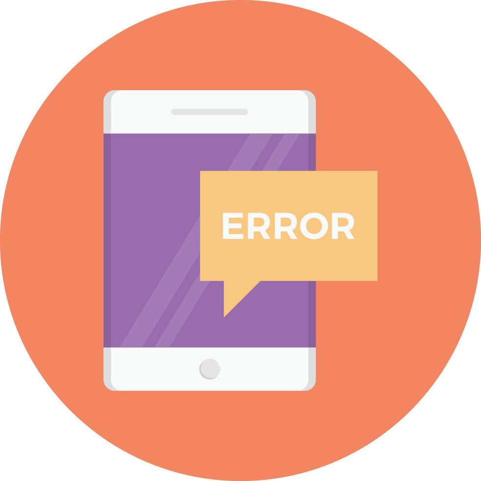 phone error alert Vector illustration on a transparent background.  Premium quality symbols. Vector flat icon for concept and graphic design.