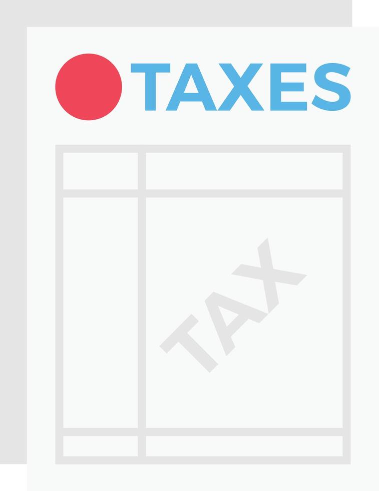 Ilustración de vector de factura fiscal sobre un fondo transparente. símbolos de primera calidad. icono plano de línea vectorial para concepto y diseño gráfico.