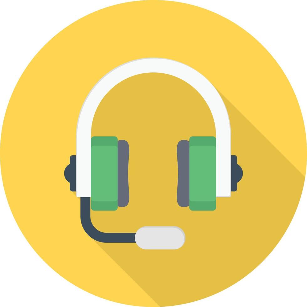headphone with mike Vector illustration on a transparent background.  Premium quality symbols. Vector flat icon for concept and graphic design.