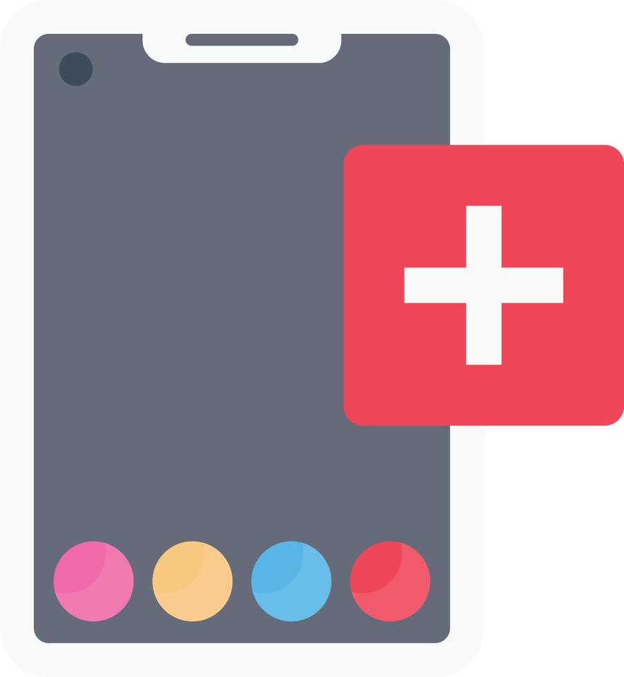 phone health  Vector illustration on a transparent background.  Premium quality symbols. Vector flat icon for concept and graphic design.