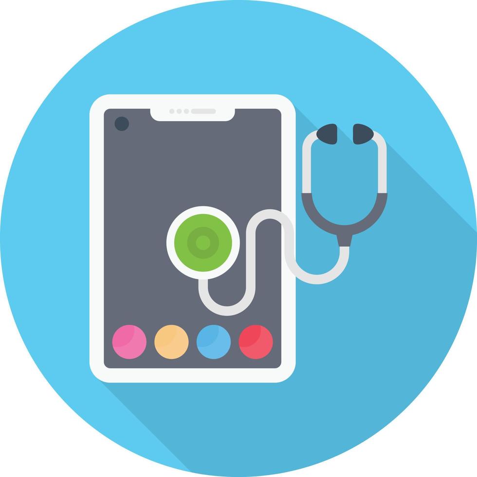 Ilustración de vector de prueba de salud del teléfono sobre un fondo transparente. símbolos de primera calidad. icono de vector plano para concepto y diseño gráfico.