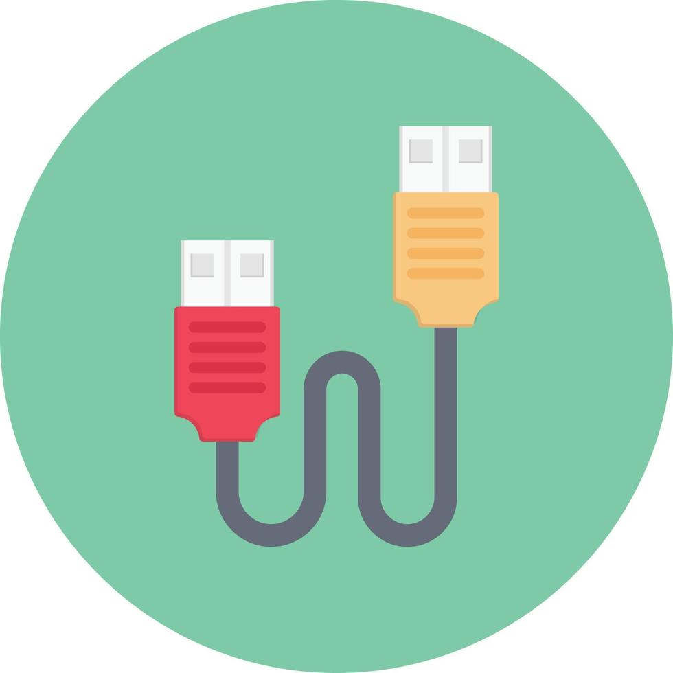 usb cable Vector illustration on a transparent background.  Premium quality symbols. Vector flat icon for concept and graphic design.