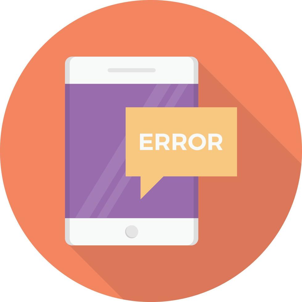 mobile error alert Vector illustration on a transparent background.  Premium quality symbols. Vector flat icon for concept and graphic design.