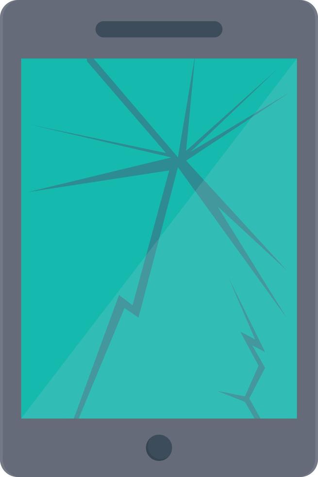 phone broken Vector illustration on a transparent background.  Premium quality symbols. Vector flat icon for concept and graphic design.