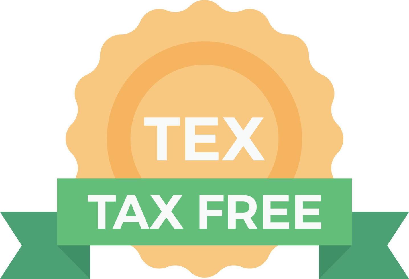 tax free award Vector illustration on a transparent background.  Premium quality symbols. Vector line flat icon for concept and graphic design.