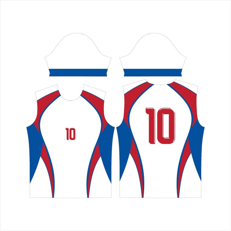 maqueta de camiseta de fútbol.Imagen de vector de plantilla de concepto de diseño de camiseta de patrón de camiseta deportiva.