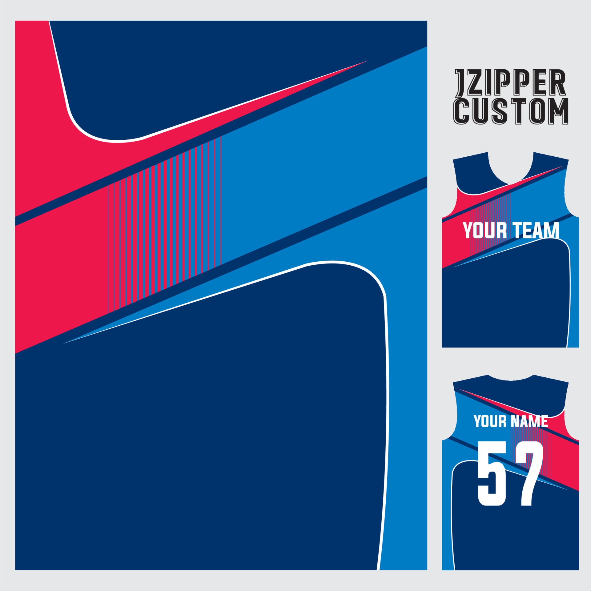 red and blue sporty pattern ,abstract concept vector jersey pattern