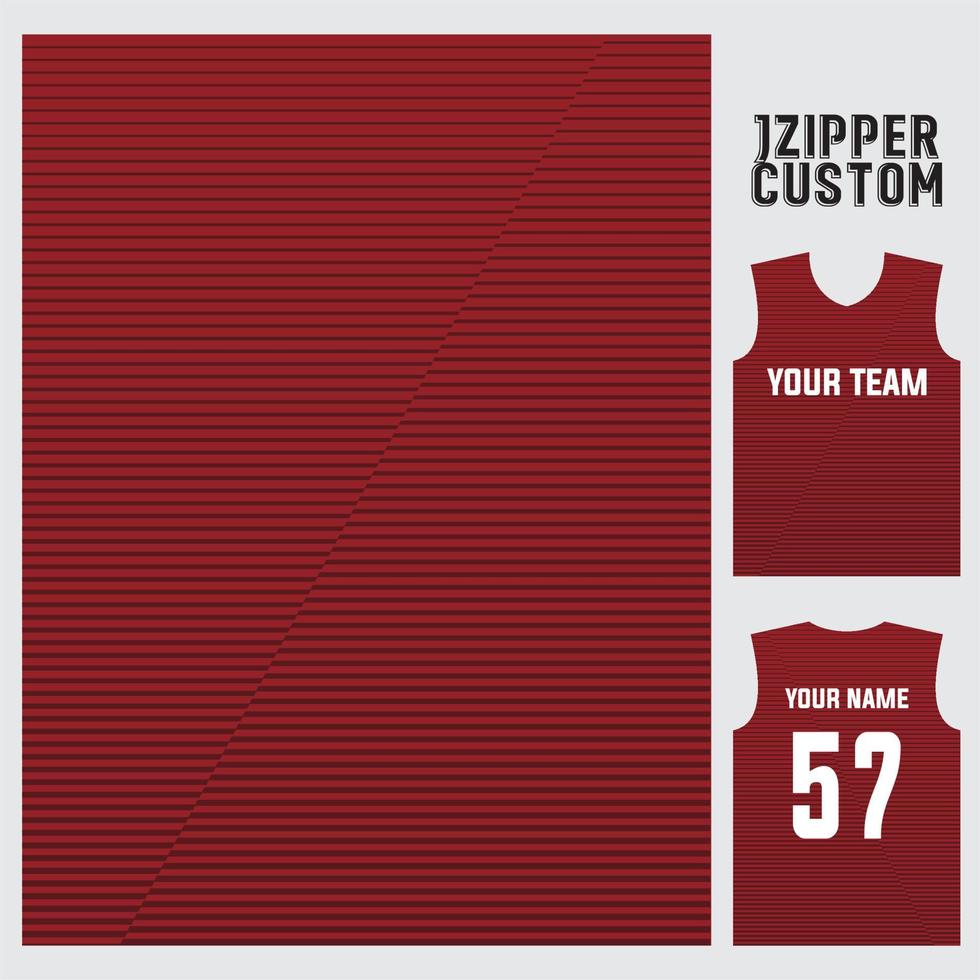 dark red horizontal line pattern ,abstract concept vector jersey pattern template for printing or sublimation sports uniforms football volleyball basketball e-sports cycling and fishing