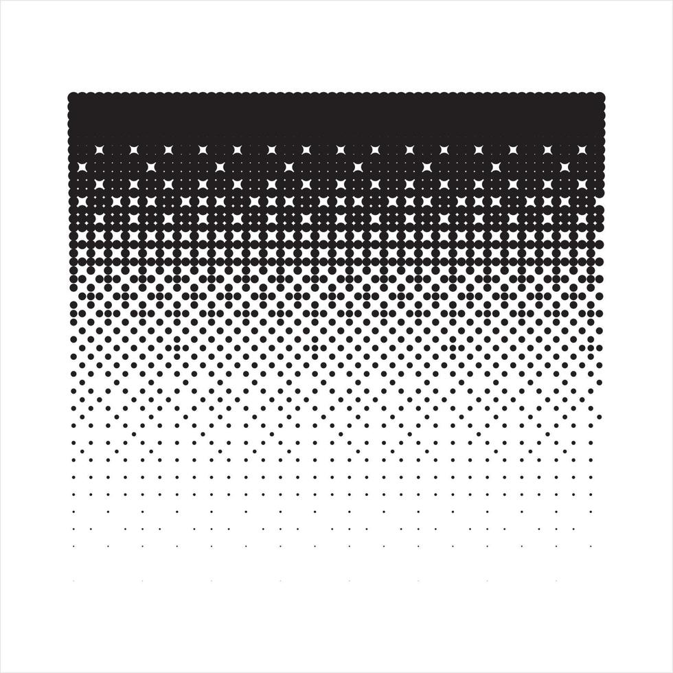 vector de diseño de punto de semitono blanco y negro simple