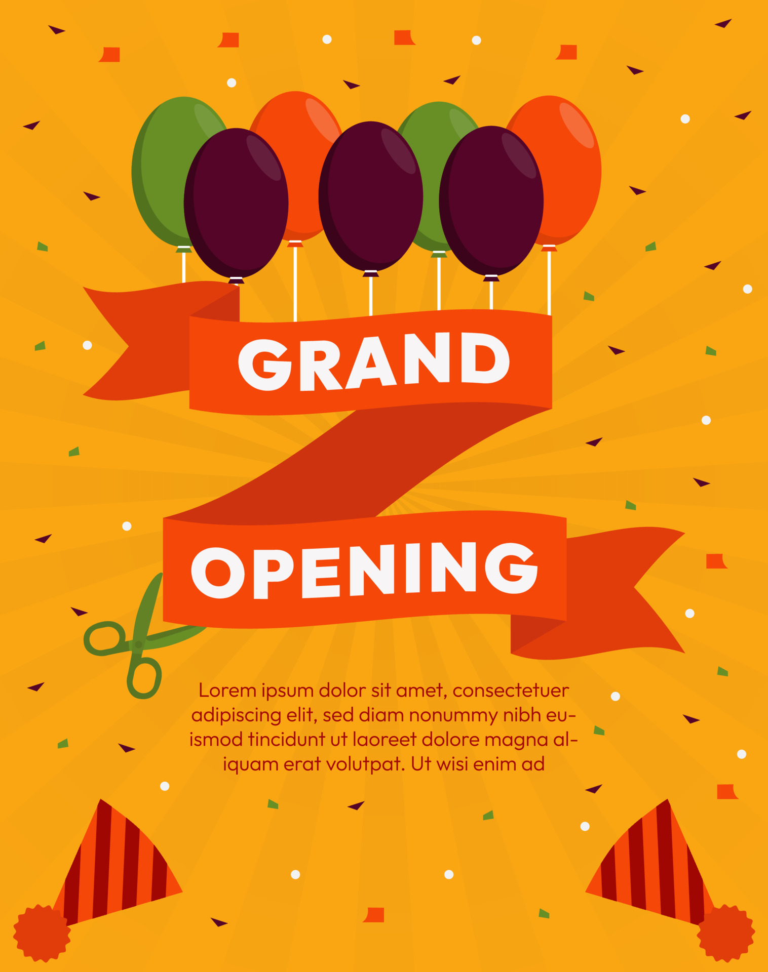 Grand Opening Background in Flat Style Graphic by 2qnah · Creative