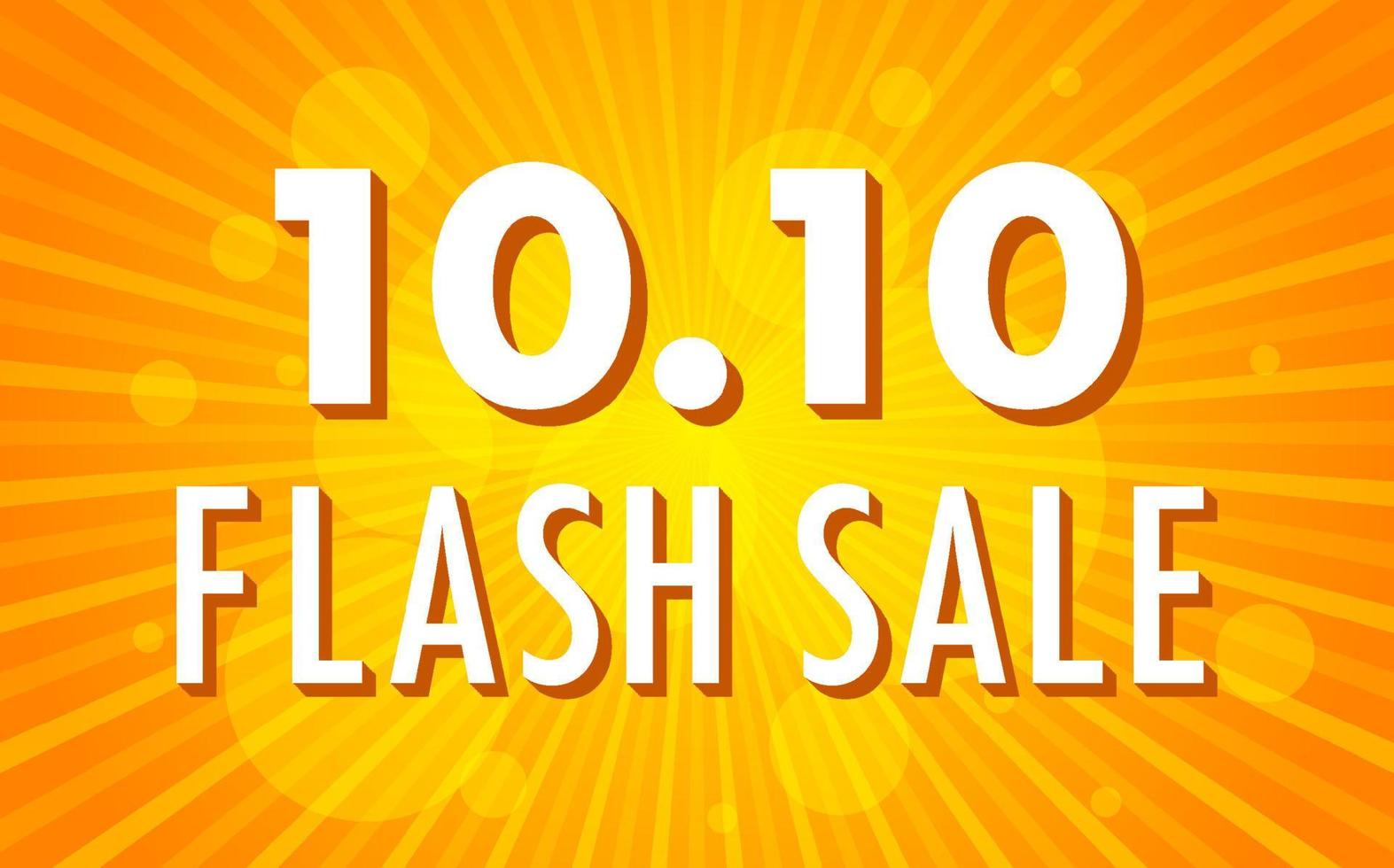 10.10 Flash sale promotion banner vector