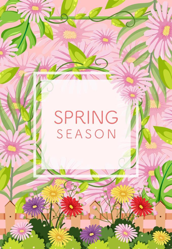 Spring Season Typographic Poster vector