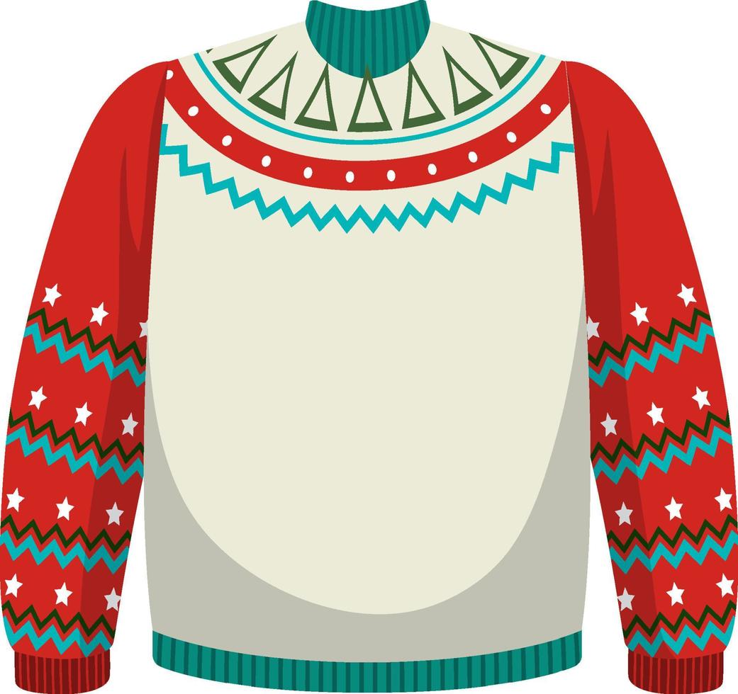 Christmas sweater in cartoon style isolated vector