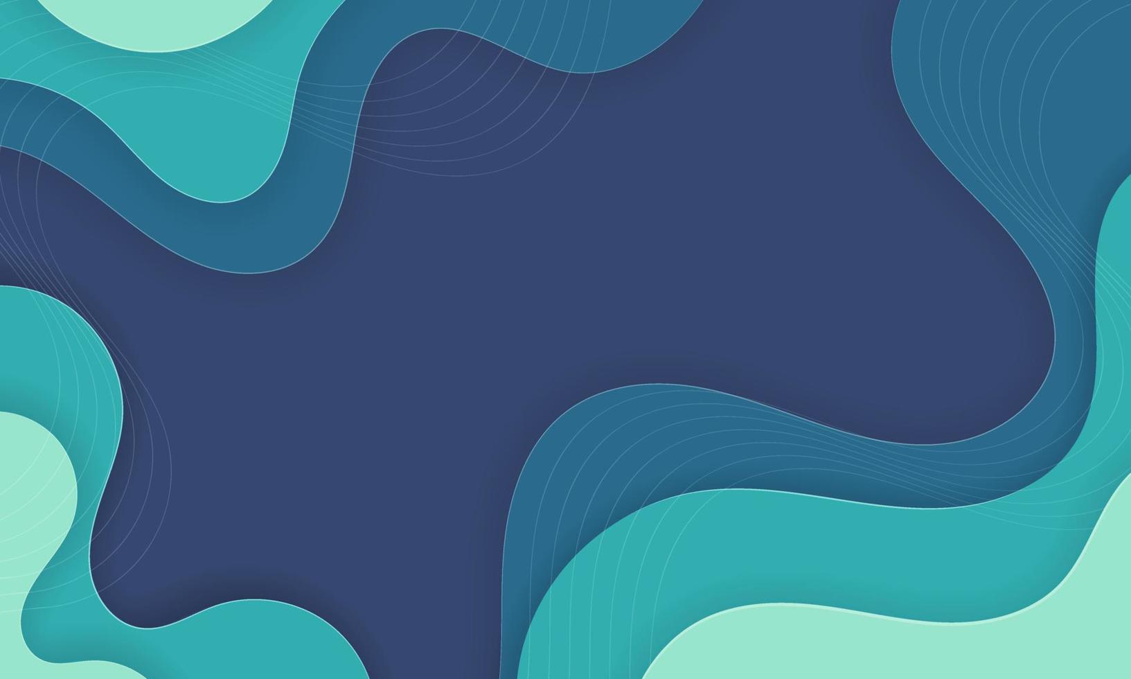 Abstract Blue Fluid Wave Background vector