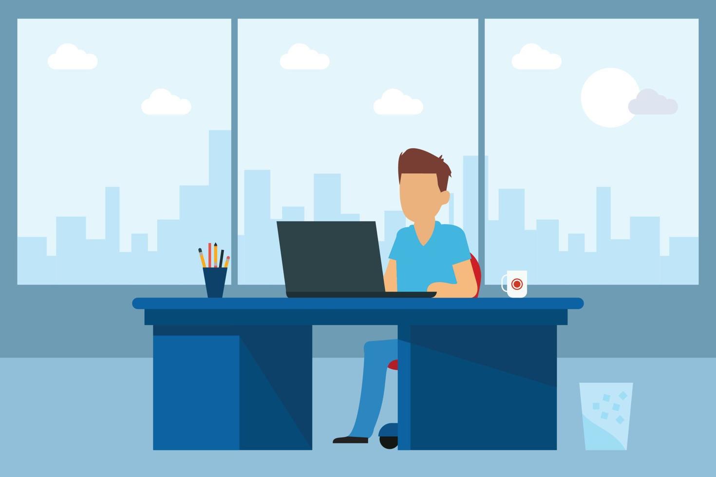 Office Illustration Vector Design