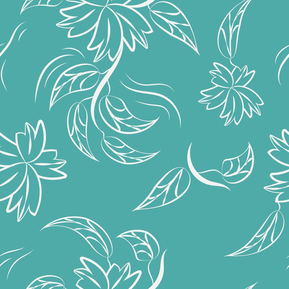 Folk flowers print Floral pattern Ethnic art vector