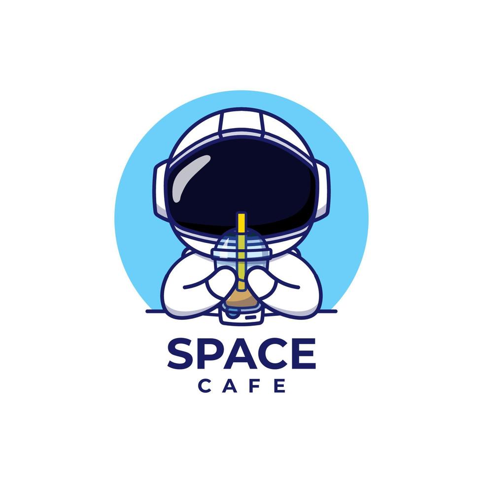 Cute astronaut logo concept  isolated vector