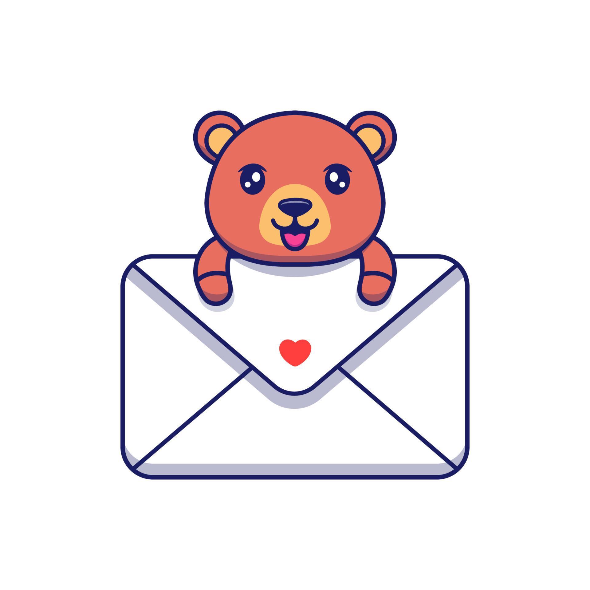 Cute bear hugging big letter 4759561 Vector Art at Vecteezy