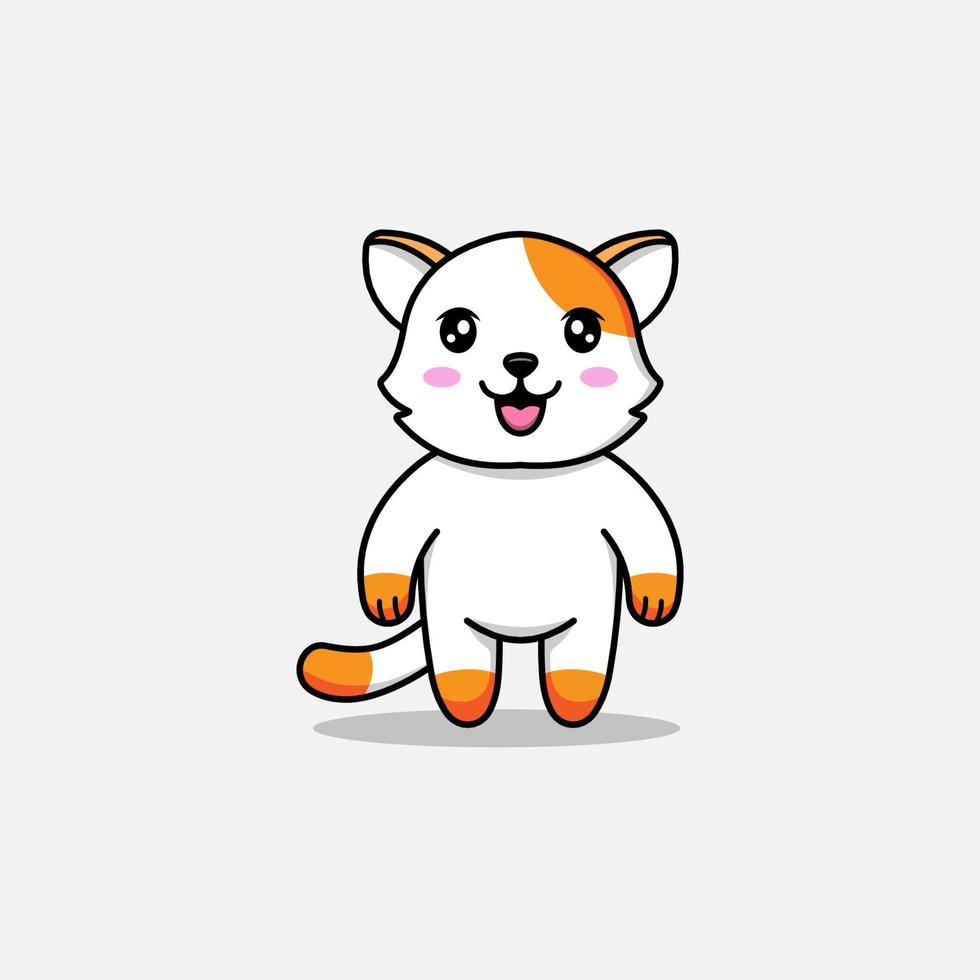 Cute orange cat vector