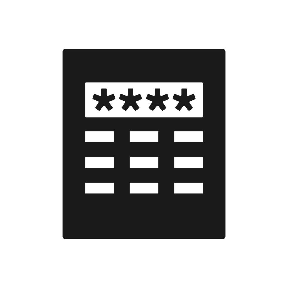 Passcode Icon, flat design icon vector