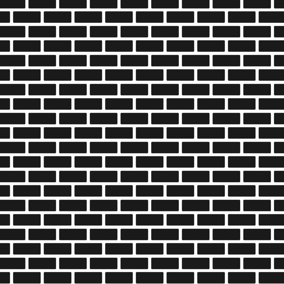 Nightly black brick wall. Vector illustration.