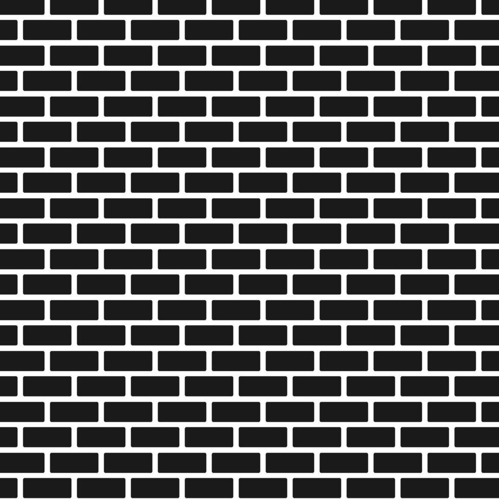 Nightly black brick wall. Vector illustration.