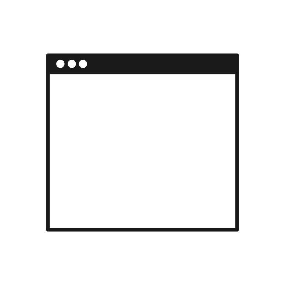 Web browser window. Template of website interface. vector