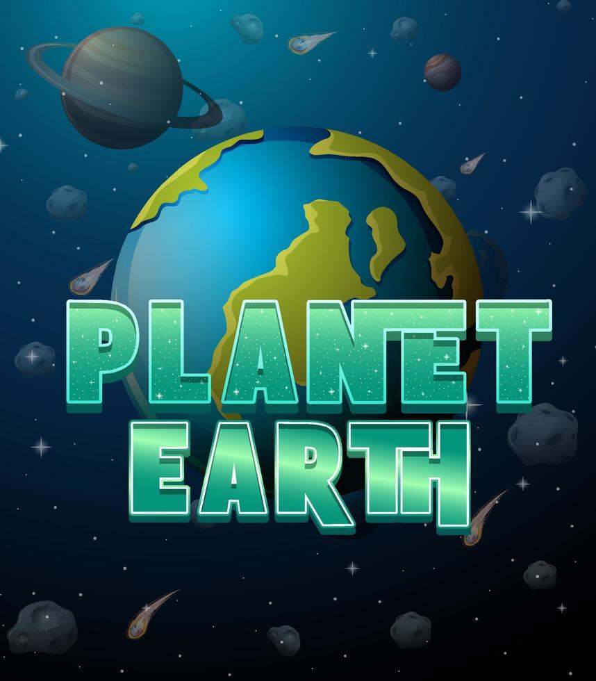diseño de cartel de planeta tierra vector