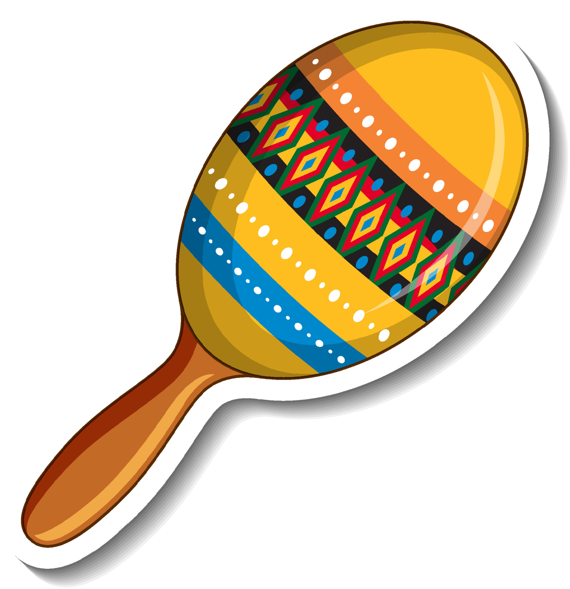 Maracas music instrument cartoon 4760465 Vector Art at Vecteezy